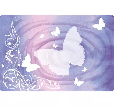 Schmetterling mit hellen Flügeln Notebook Aufkleber - TenStickers