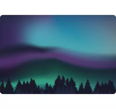 Notebook Aufkleber Nordlichter Wassereffekt - TenStickers