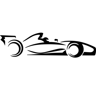 Aufkleber Auto Rennwagen Silhouette - TenStickers