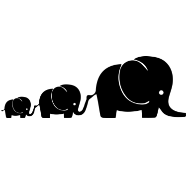 Autoaufkleber Süße Elefanten - TenStickers
