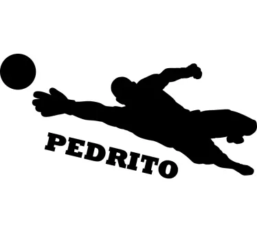 Wandsticker Fußball Fußballtorhüter mit Name - TenStickers