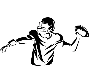 American Football Aufkleber American Football Spieler - TenStickers