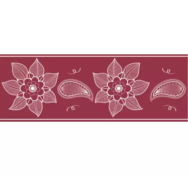 Bordüre selbstklebend raffiniertes botanisches motiv - TenStickers