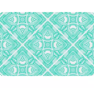 Laptop aufkleber mit filigranen geometrischen mustern - TenStickers