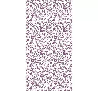 Folie kühlschrank mit anmutigem botanischen motiv - TenStickers