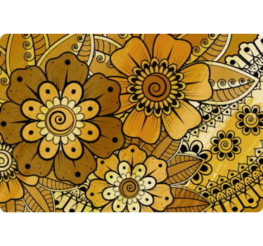Laptop aufkleber heller botanischer druck - TenStickers