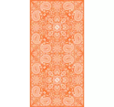Folie Kühlschrank elegantes oranges muster - TenStickers