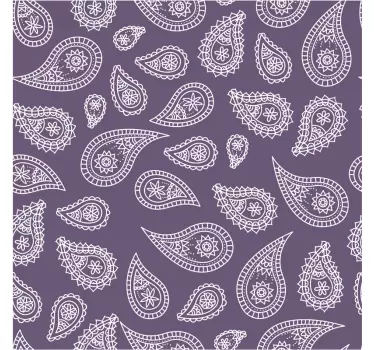 Folie kühlschrank mit paisley-muster bezug - TenStickers