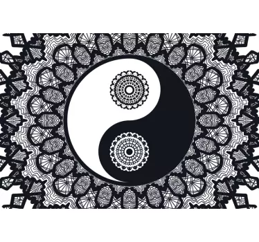 Laptop aufkleber yin yang kreis design - TenStickers