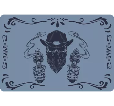 Laptop Aufkleber cowboy mit gewehren - TenStickers