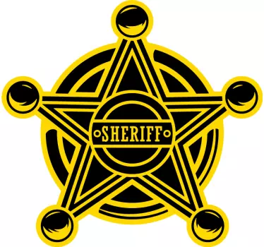 Laptop aufkleber sheriff stern abzeichen - TenStickers
