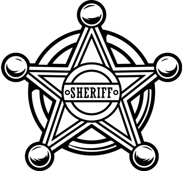 Laptop Aufkleber sheriff-stern-emblem - TenStickers