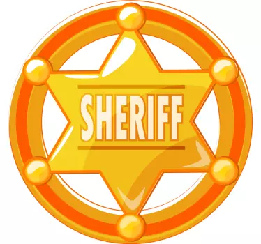 Laptop Aufkleber sheriff-stern-insignien - TenStickers