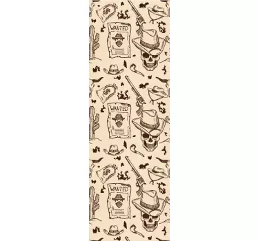 Folie Kühlschrank design mit westernmotiv - TenStickers