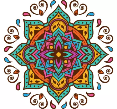Klassisches Mandala für Laptop Aufkleber - TenStickers