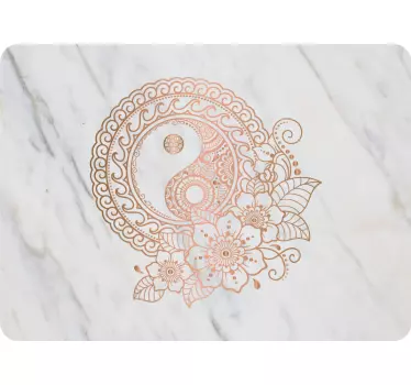 Notebook Aufkleber Mandala mit Marmoreffekt - TenStickers