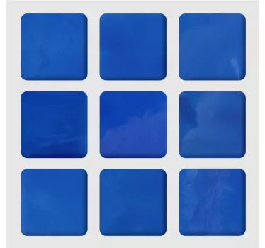 Wandtattoo Badezimmer Bordüre Fiesen Aufkleber blau - TenStickers