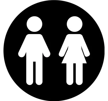 Türfolie Frau Mann Toilettenschild - TenStickers