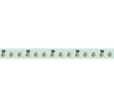 Bordüre selbstklebend süße igelsammlung - TenStickers