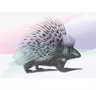 Laptop Aufkleber stachelschwein tier illustration - TenStickers