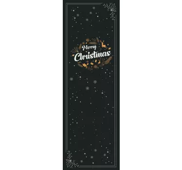 Folie tür mit fröhlichen weihnachtsgrüßen - TenStickers