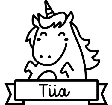 Wandtattoo kinderzimmer anpassbares einhorn-design - TenStickers