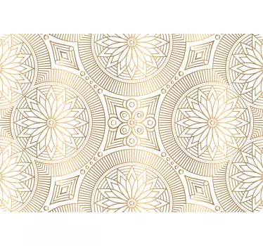 Notebook Aufkleber Goldtöne Mandala - TenStickers