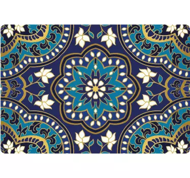 Notebook Aufkleber Blautöne mandala - TenStickers