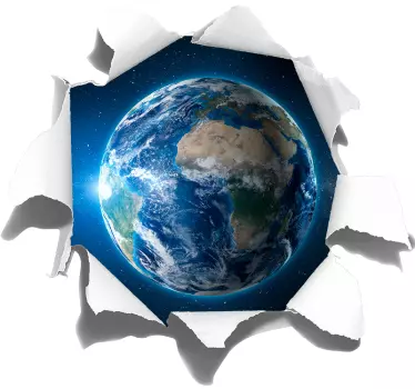 Wandtattoo visuelle Effekte Optischer effekt sonne über der erde - TenStickers