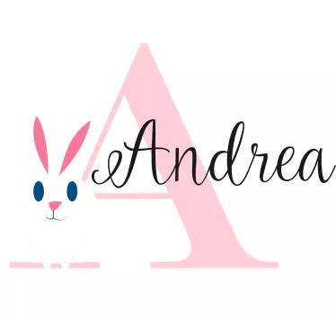 Wandtattoo Kinderzimmer personalisierung des hasennamens - TenStickers