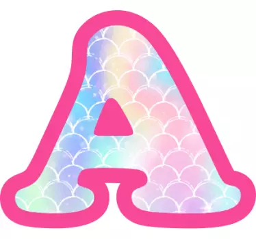 Wandtattoo kinderzimmer bunter buchstabe - TenStickers