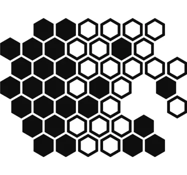 Bienenwabe Autoaufkleber - TenStickers