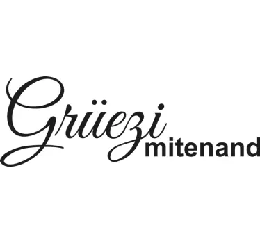 Aufkleber Text Grüezi mitenand text - TenStickers