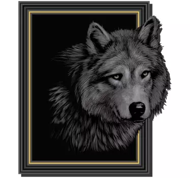 Wandtattoo visuelle Effekte 3D wolf - TenStickers