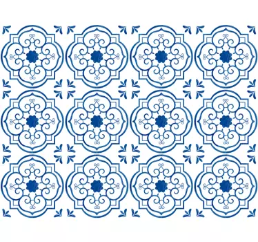 Bodenaufkleber Mosaik vintage Muster - TenStickers