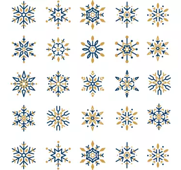 Wandtattoo Weihnachten 25 einzigartige schneeflocken - TenStickers