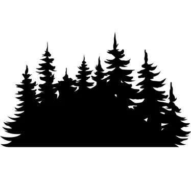 Wandtattoo Schlafzimmer Baum Baumgrenze Silhouette - TenStickers