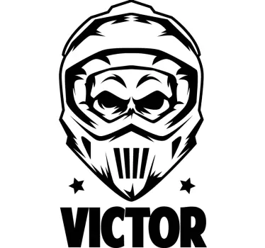 Wandtattoo Motocross Motocross mit Namen - TenStickers
