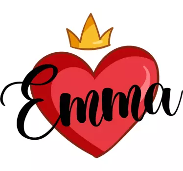 Wandtattoo Jugendzimmer Liebe Namen mit Herz - TenStickers