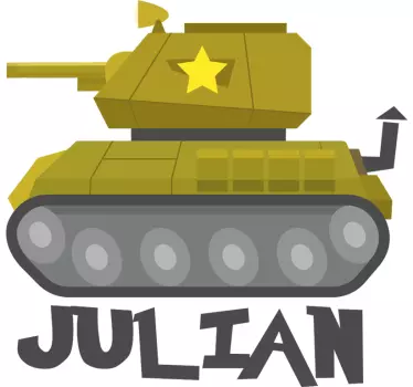 Wandtattoo Kinderzimmer dekoration mit panzermotiv - TenStickers