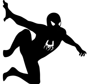 Superheld Aufkleber Spiderman an der wand - TenStickers