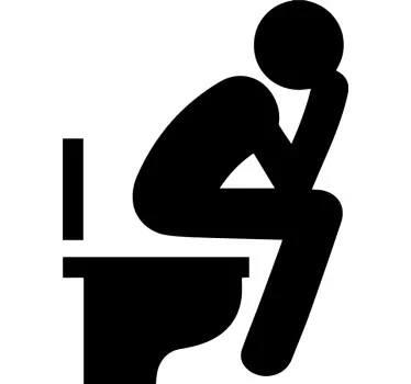 Folie Tür komische badezimmer figur - TenStickers