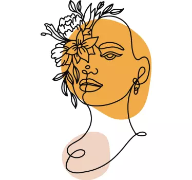 Schaufenster Folie elegantes blumenporträt - TenStickers