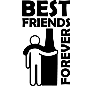 Kühlschrank Folie Best Friend Bierflasche - TenStickers
