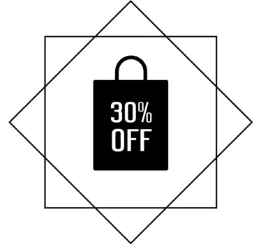 Schaufenster folie mit rabattmarketing-schild - TenStickers