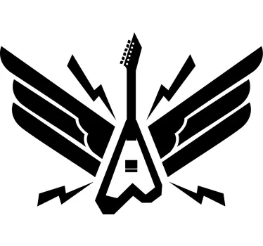 Wandtattoo Rock Elektrische gitarre - TenStickers