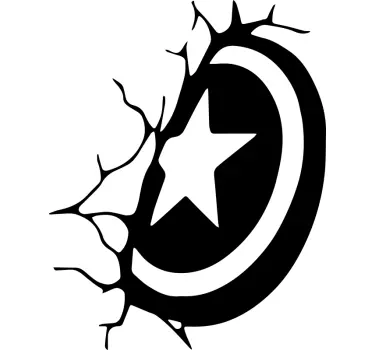 Superheld Aufkleber Kapitän amerika schild - TenStickers
