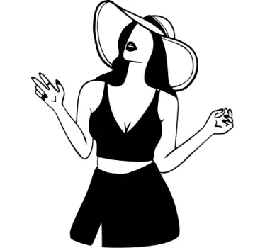 Schaufenster Folie stilvolle frauensilhouette - TenStickers