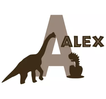 Dino Aufkleber Initiale mit dinosauriern - TenStickers