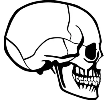 Laptop Totenkopf Aufkleber - TenStickers